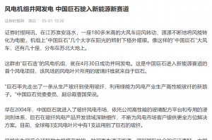 时报：风电机组并网发电 中国888集团驶入新能源新赛道